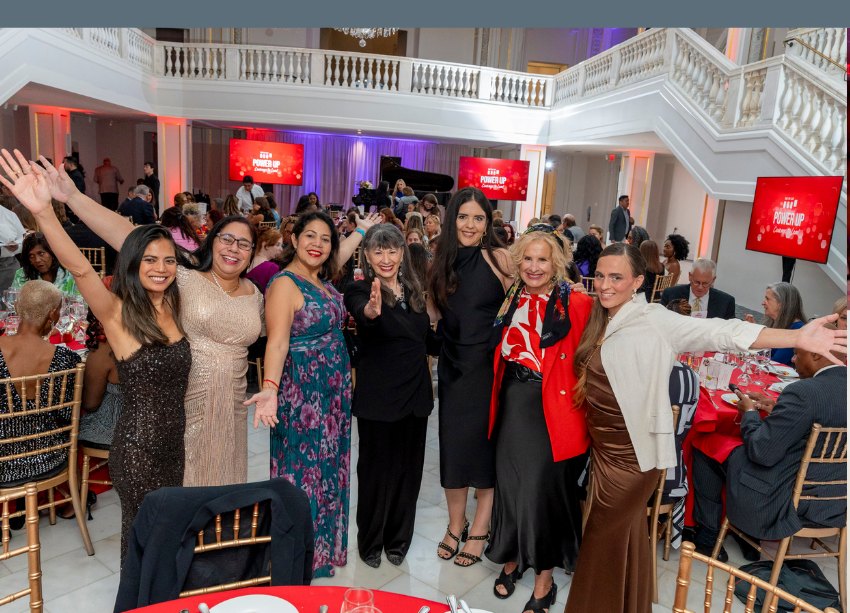 Guests in evening wear at the Power Up gala dinner