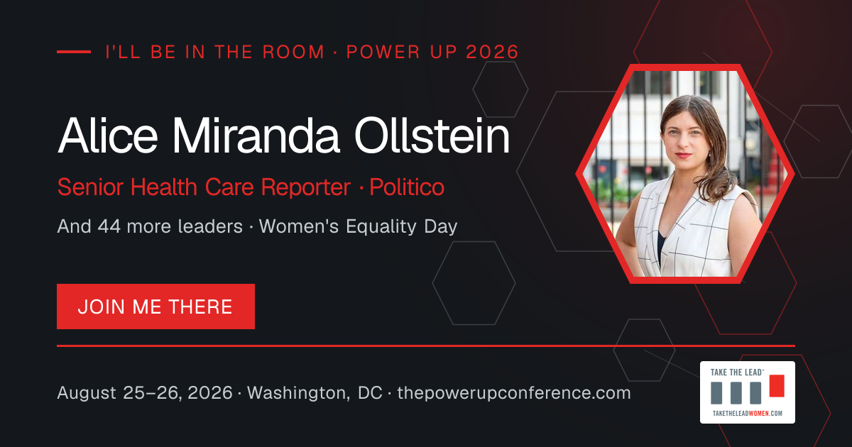 I'll be there share card for Alice Miranda Ollstein — Power Up 2026