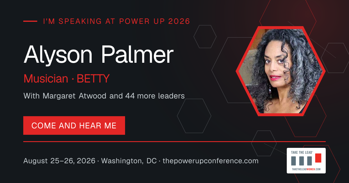 I'm speaking share card for Alyson Palmer — Power Up 2026