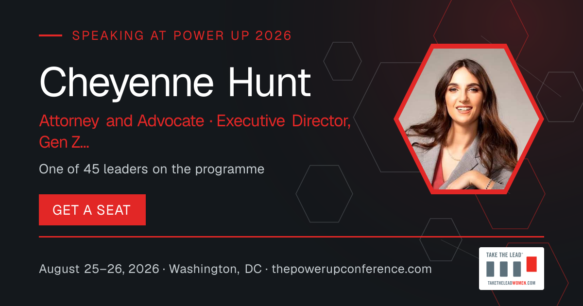 Hear them share card for Cheyenne Hunt — Power Up 2026