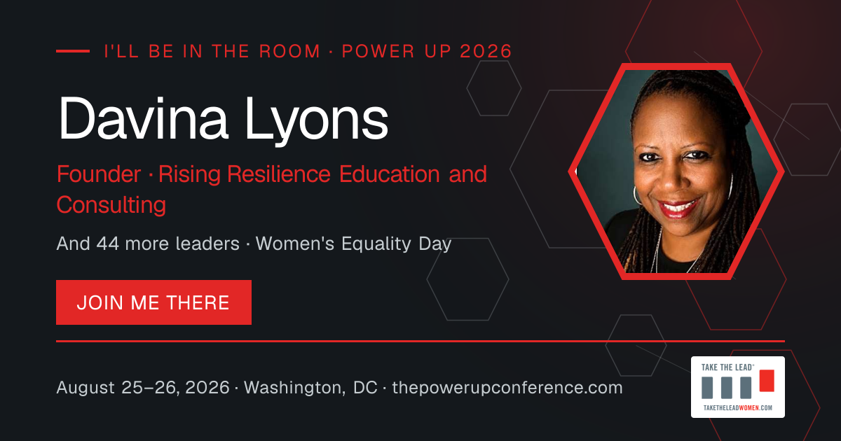 I'll be there share card for Davina Lyons — Power Up 2026