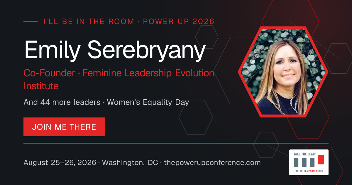I'll be there share card for Emily Serebryany — Power Up 2026