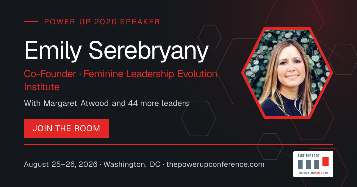 Profile share card for Emily Serebryany — Power Up 2026