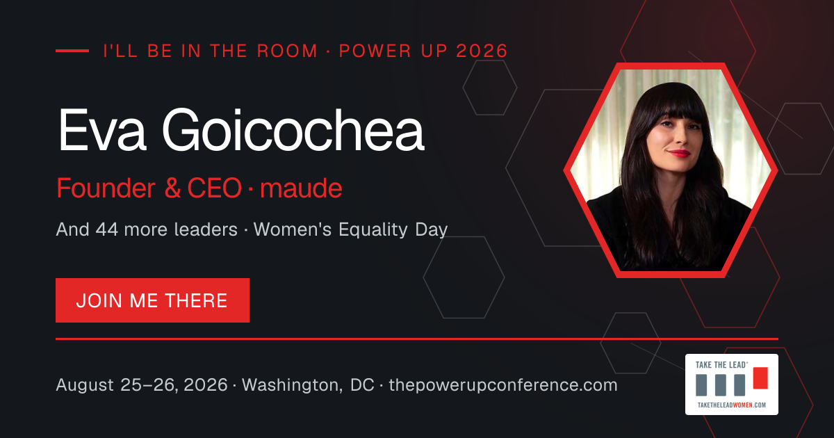 I'll be there share card for Eva Goicochea — Power Up 2026