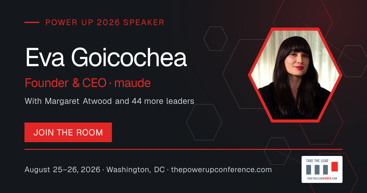 Profile share card for Eva Goicochea — Power Up 2026