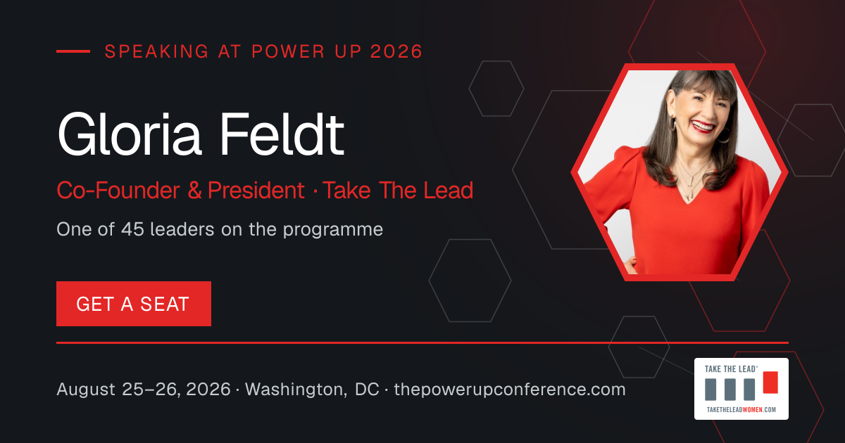 Hear them share card for Gloria Feldt — Power Up 2026