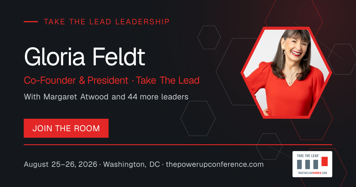 Profile share card for Gloria Feldt — Power Up 2026