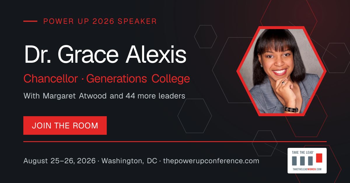 Profile share card for Dr. Grace Alexis — Power Up 2026