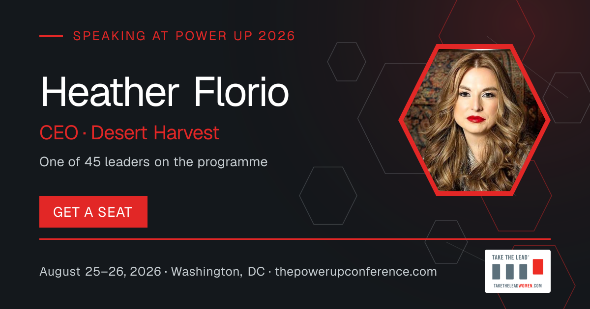 Hear them share card for Heather Florio — Power Up 2026