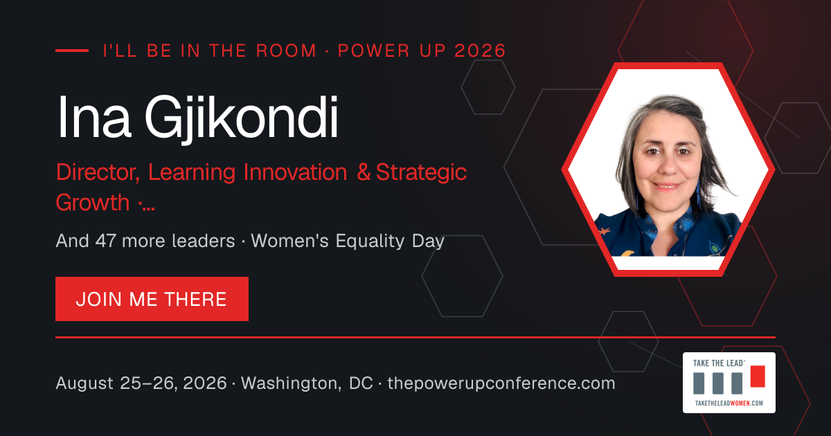 I'll be there share card for Ina Gjikondi — Power Up 2026
