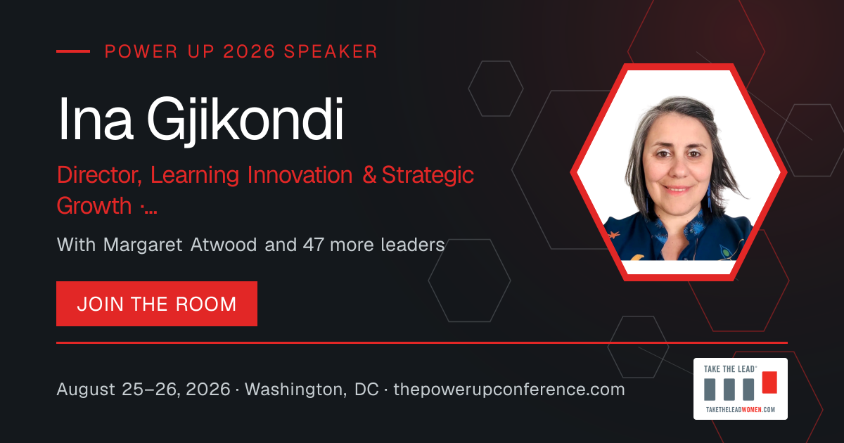 Profile share card for Ina Gjikondi — Power Up 2026