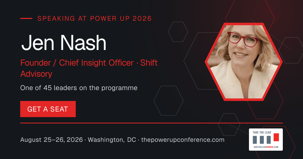 Hear them share card for Jen Nash — Power Up 2026