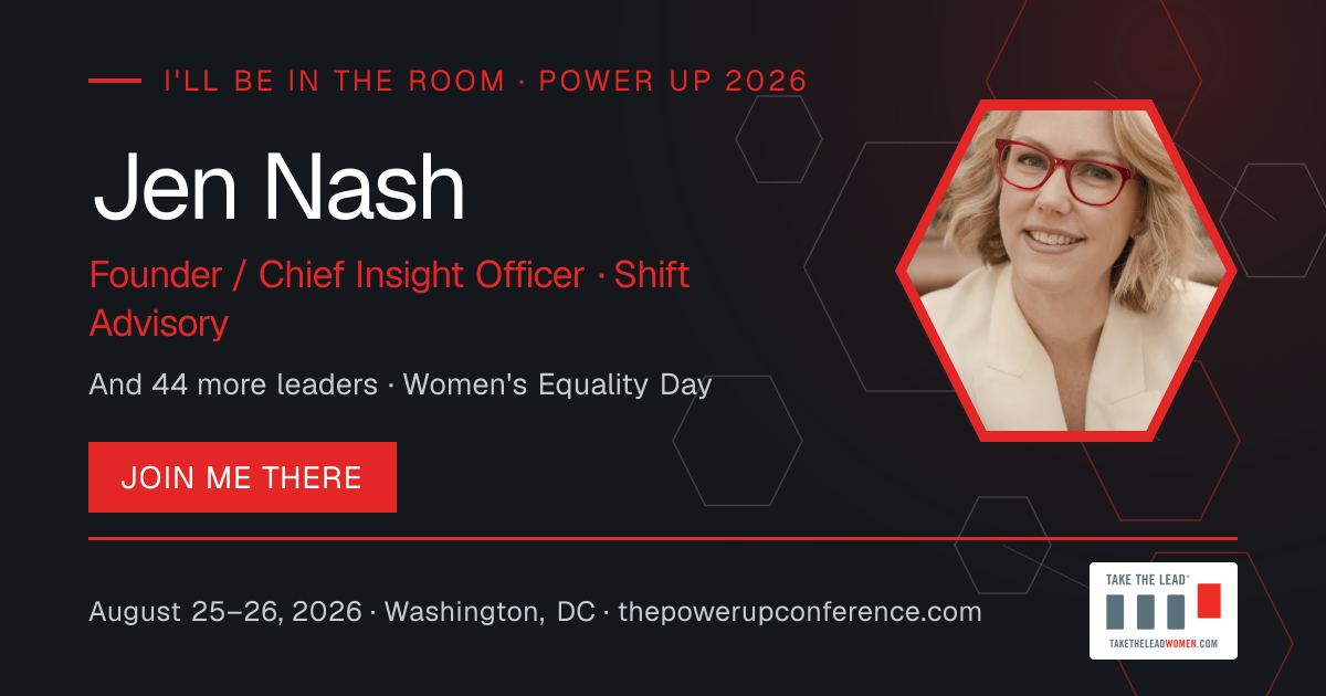 I'll be there share card for Jen Nash — Power Up 2026