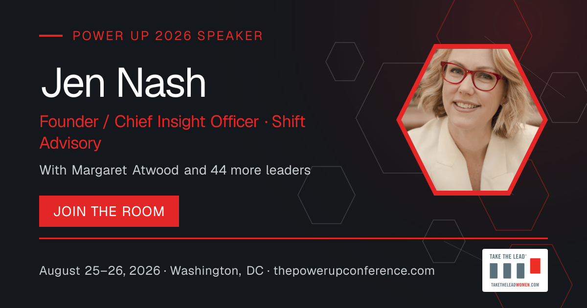 Profile share card for Jen Nash — Power Up 2026