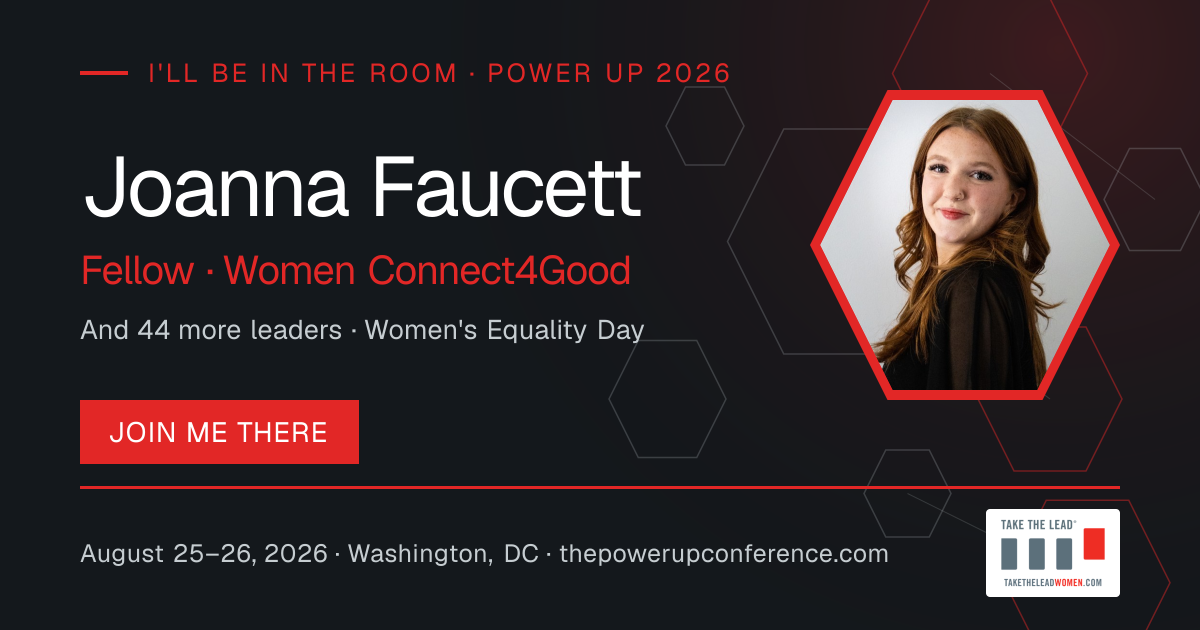 I'll be there share card for Joanna Faucett — Power Up 2026