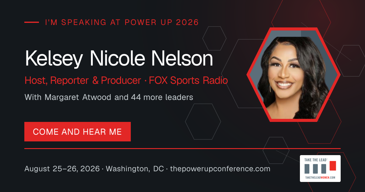 I'm speaking share card for Kelsey Nicole Nelson — Power Up 2026