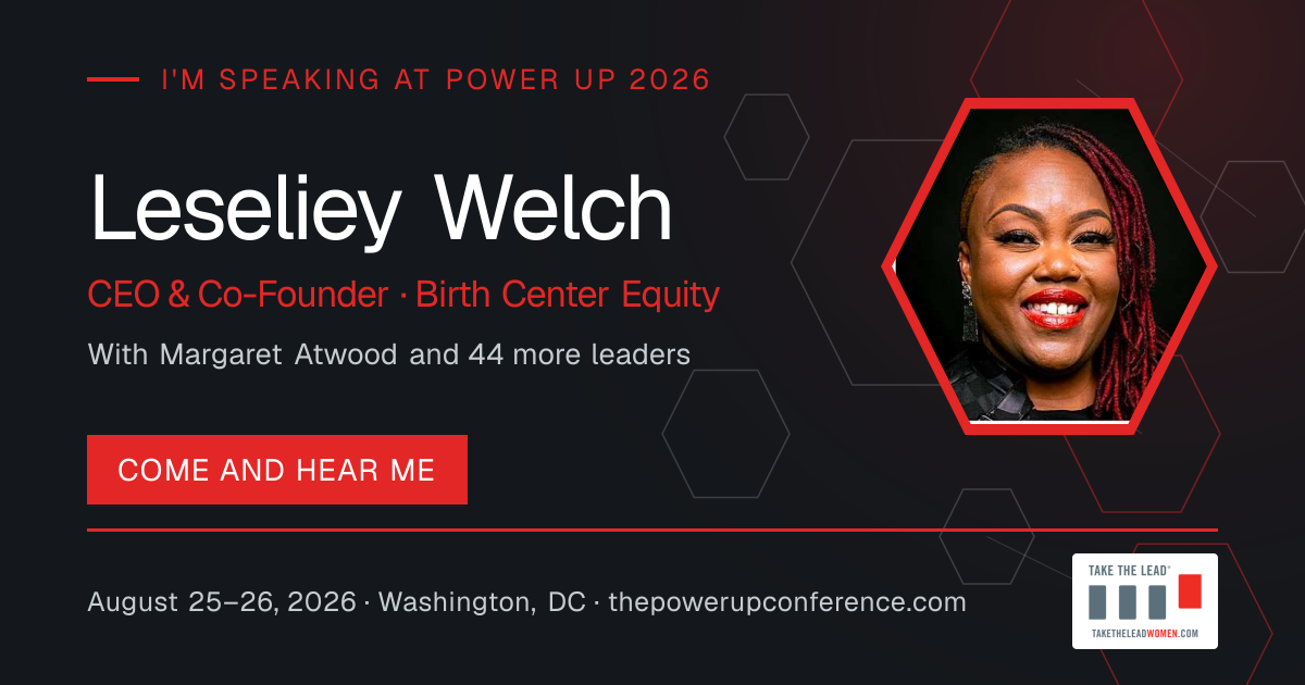 I'm speaking share card for Leseliey Welch — Power Up 2026