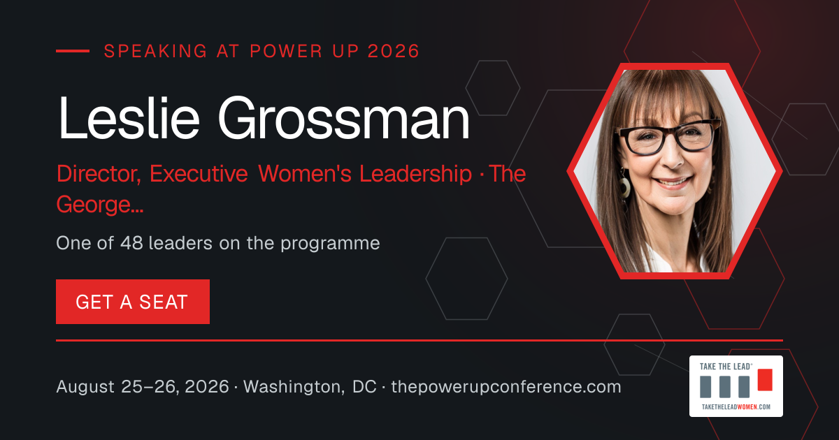 Hear them share card for Leslie Grossman — Power Up 2026