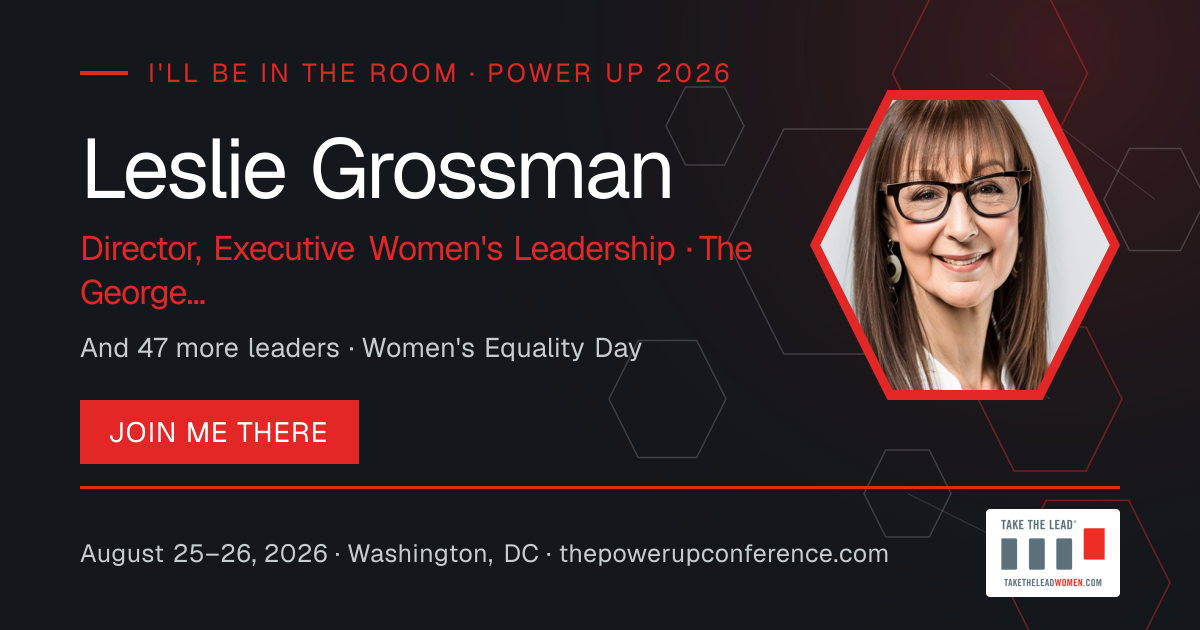 I'll be there share card for Leslie Grossman — Power Up 2026