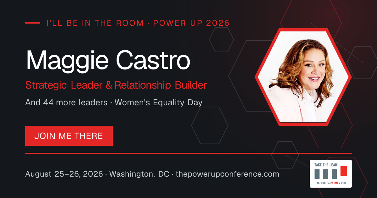 I'll be there share card for Maggie Castro — Power Up 2026