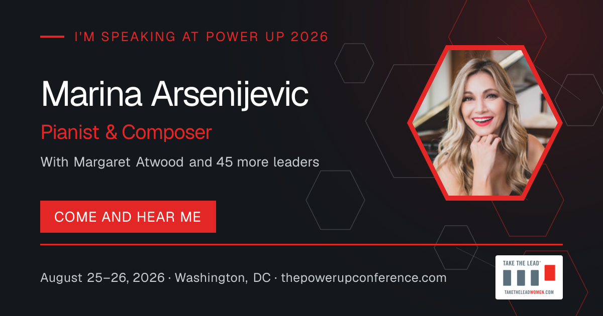 I'm speaking share card for Marina Arsenijevic — Power Up 2026