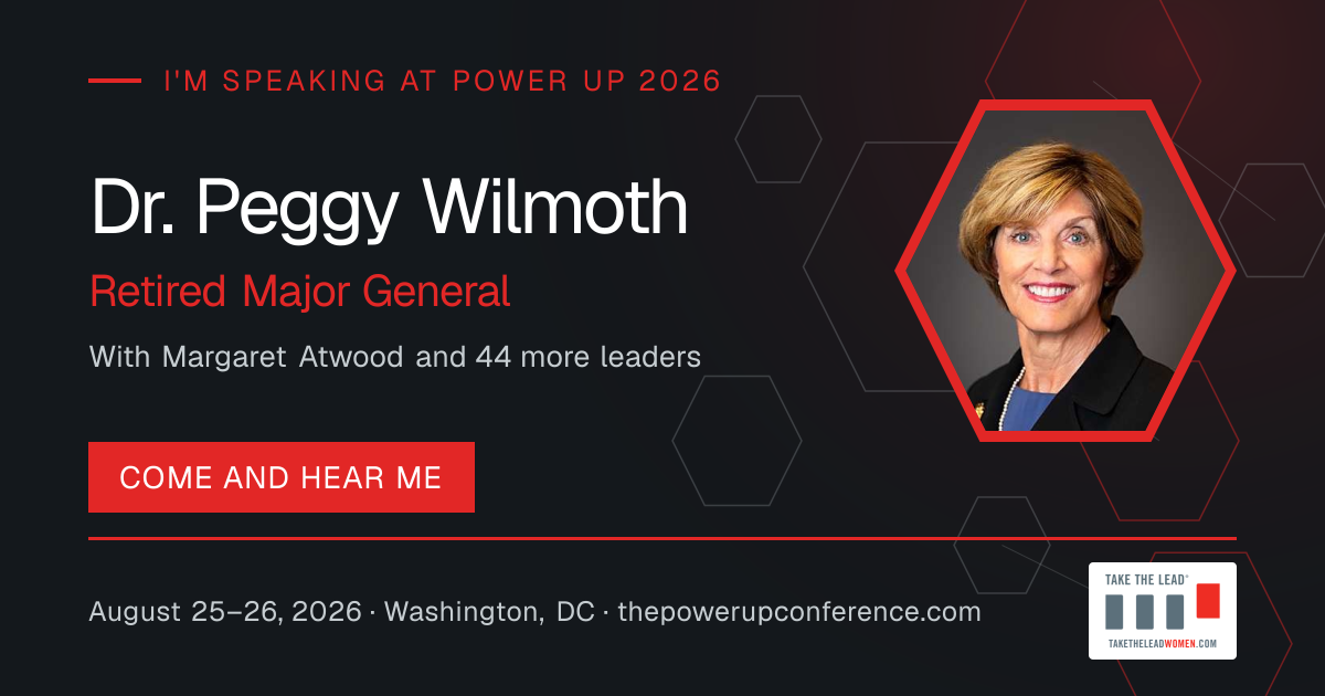 I'm speaking share card for Dr. Peggy Wilmoth — Power Up 2026