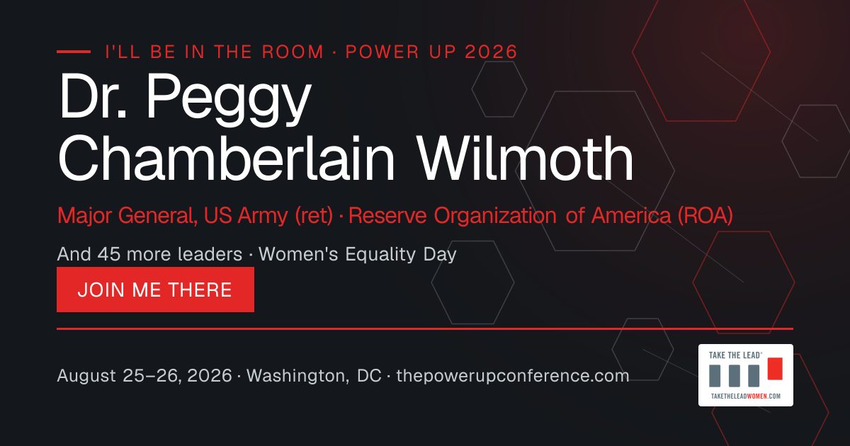 I'll be there share card for Dr. Peggy Chamberlain Wilmoth — Power Up 2026