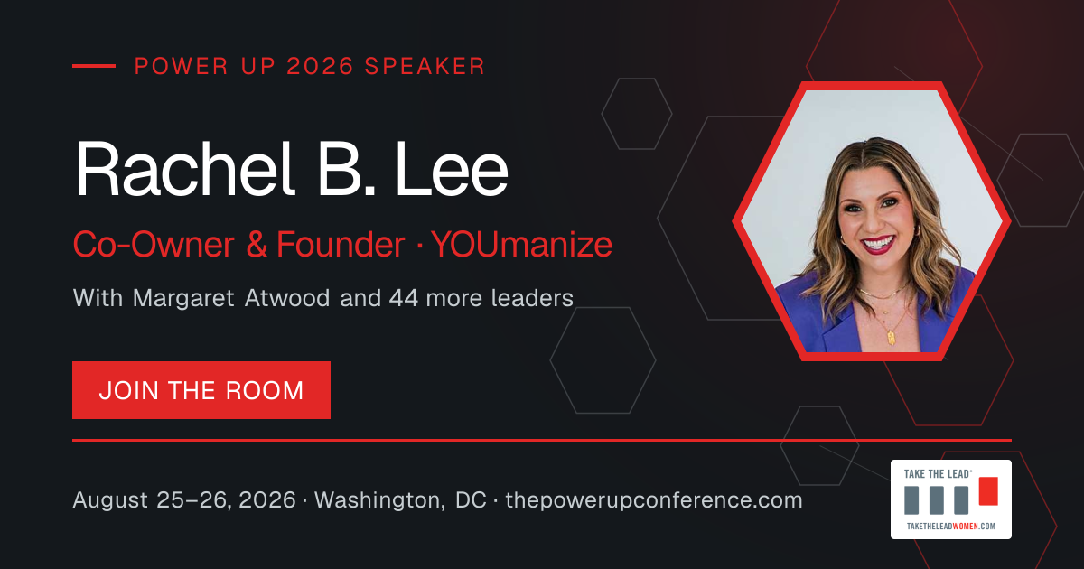 Profile share card for Rachel B. Lee — Power Up 2026