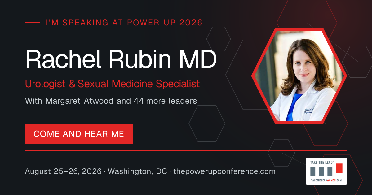 I'm speaking share card for Rachel Rubin MD — Power Up 2026