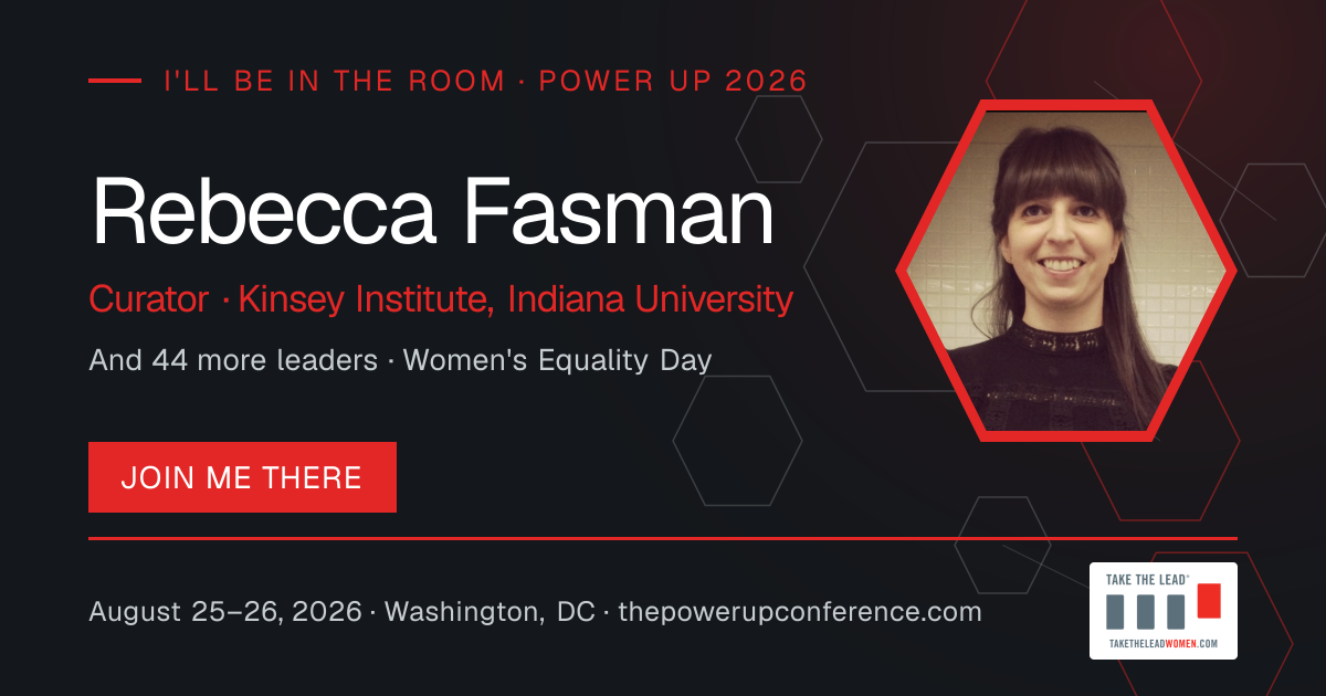 I'll be there share card for Rebecca Fasman — Power Up 2026