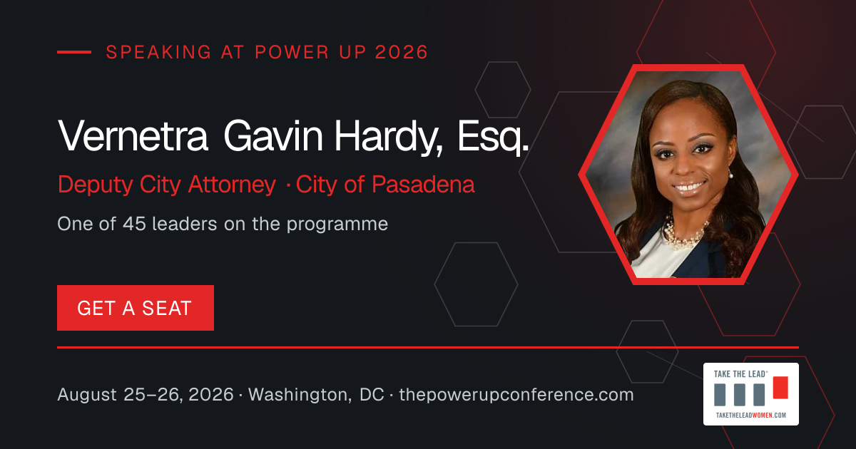 Hear them share card for Vernetra Gavin Hardy, Esq. — Power Up 2026