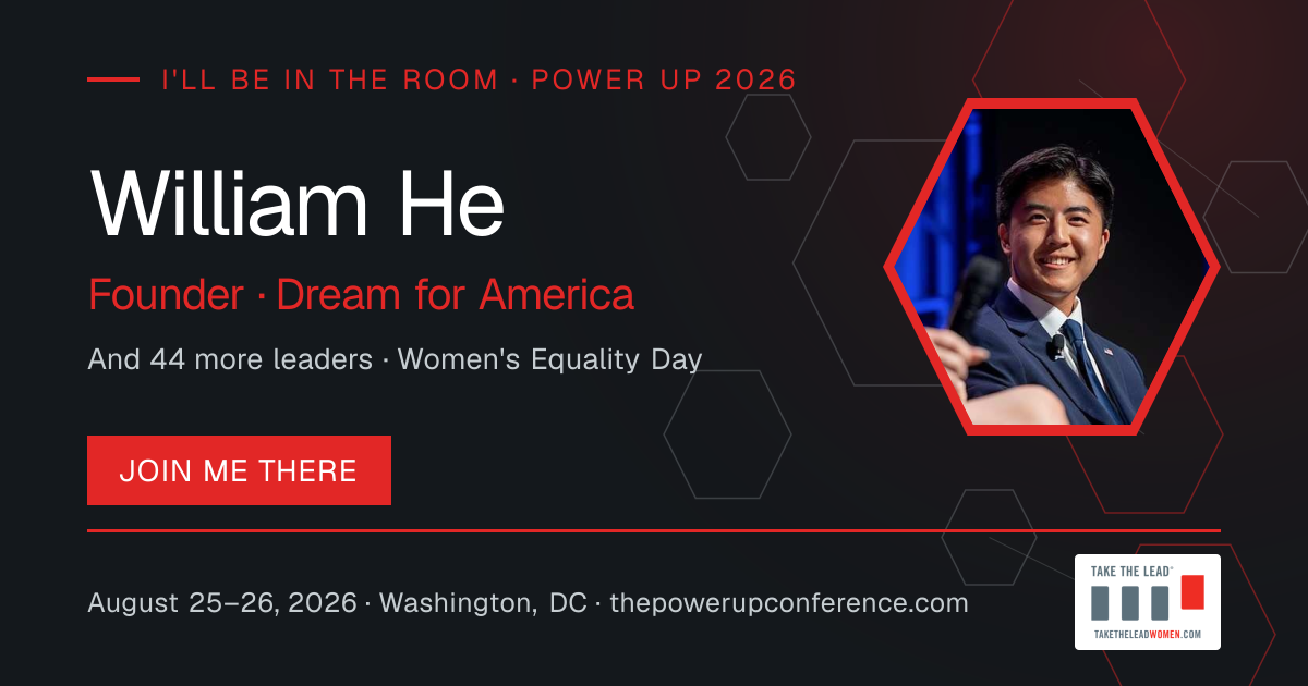 I'll be there share card for William He — Power Up 2026